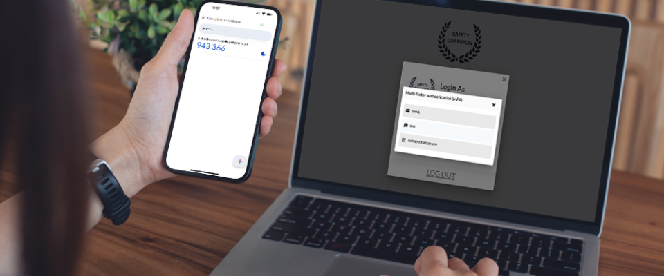 A person holds a smartphone displaying a two-factor authentication code while using a laptop with a login screen that requests a verification method, highlighting the importance of Recommended Safety Software for secure access.