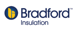 A logo of our client Bradford Insulation in the construction industry.