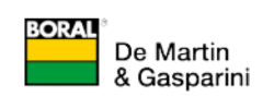 A logo of our client De Martin & Gasparini (BORAL) in the Construction Industry