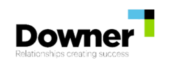 A logo of our client Downer Group in the Civil Engineering Industry