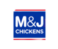 A logo of our client M&J Chickens