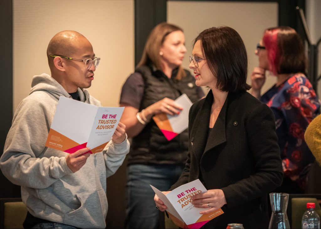 A photo of our Principal Consultant in Queensland, Renee Dawson and our Sales Development Representative, Jalen Ong, at our annual conference. Safety Con 2024. Level up program.